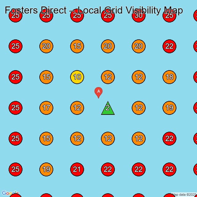Fosters Direct GeoGrid visibility map for Women'S Clothing Store in None